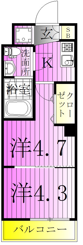 ラフィスタ亀有 間取り図