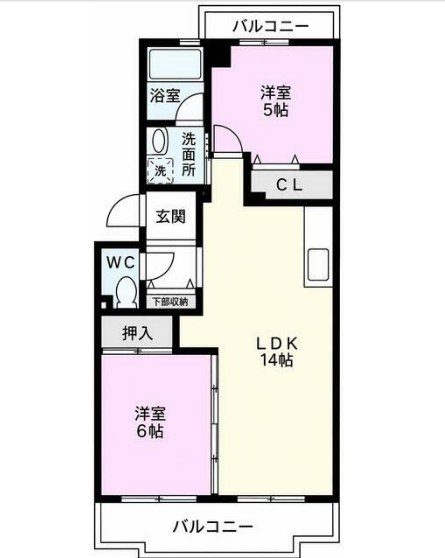 フォンテーヌ柏 206号室 間取り