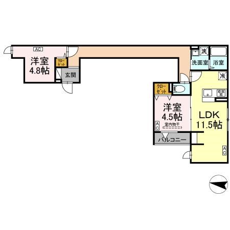 グラナーデ西亀有 間取り図
