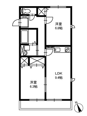 fortunaＢ 103号室 間取り