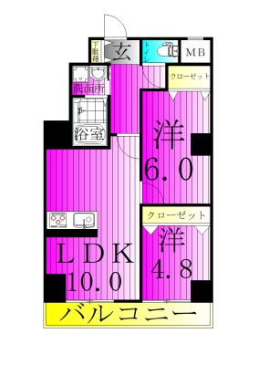 高南ダイアパレス南柏 302号室 間取り