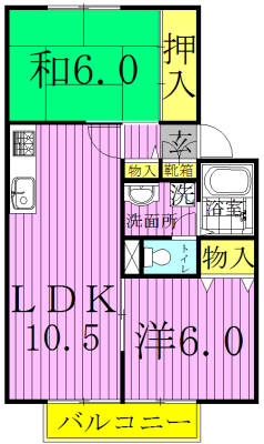 グランドソレイユ 101号室 間取り