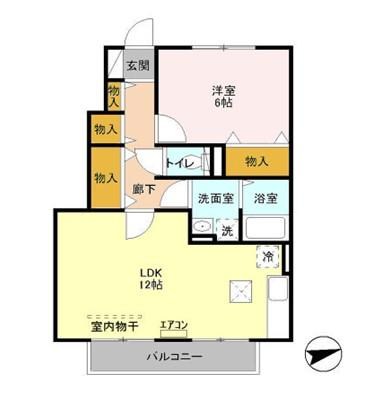 チリエージョ 101号室 間取り