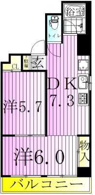 阪上ロイヤルハイツ第二 間取り図