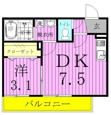 ＡＪ南流山NorthⅠ 301号室 間取り