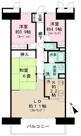 ダイアパレス竹ノ塚Ⅱ 間取り図