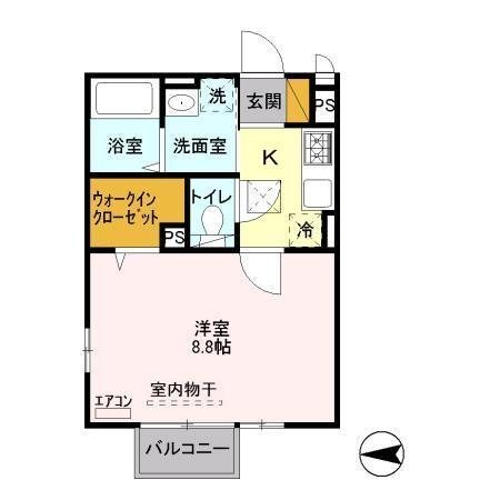 ラ・フルール四季 105号室 間取り