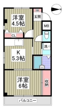 サンライズ中川 間取り図