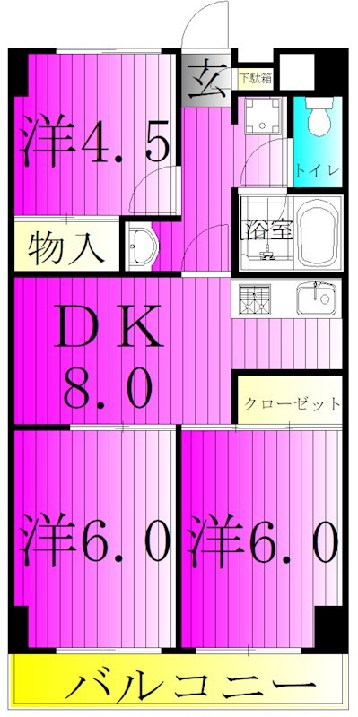 クロシェット松戸 間取り