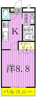 プラン・J 308号室 間取り