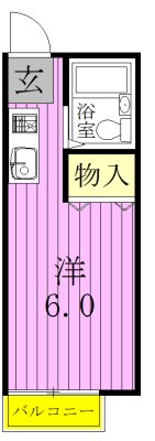 ドミール新松戸 205号室 間取り