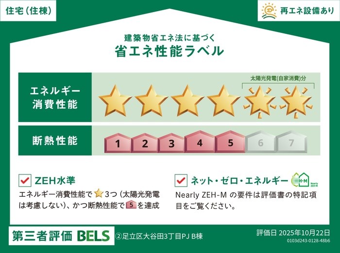 セレスティア大谷田Ⅲ 省エネ性能ラベル