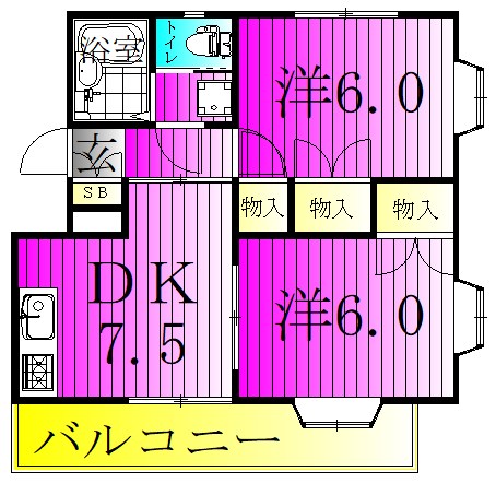 メゾン　アミューレ 301号室 間取り