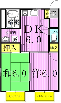 パークハイツ柏Ａ棟  101号室 間取り