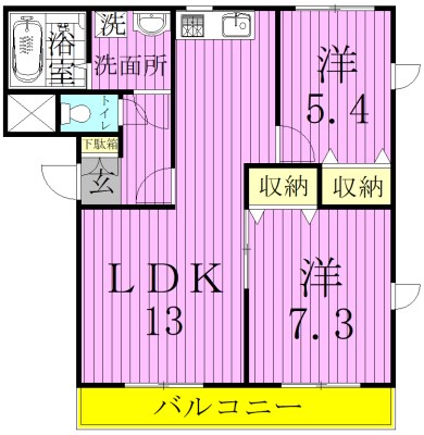 グランド・カオルⅠ 201号室 間取り