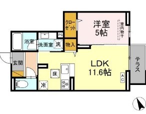 ハスクバーナ江戸川台 103号室 間取り