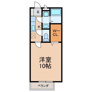 キャトルセゾン 206号室 間取り