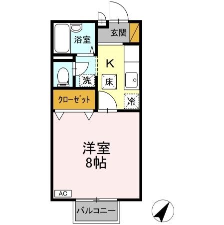 セジュールⅠ 101号室 間取り