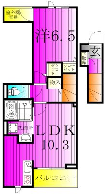 クレードル 203号室 間取り