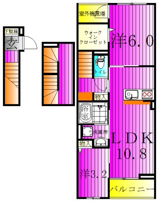 クレードル 303号室 間取り