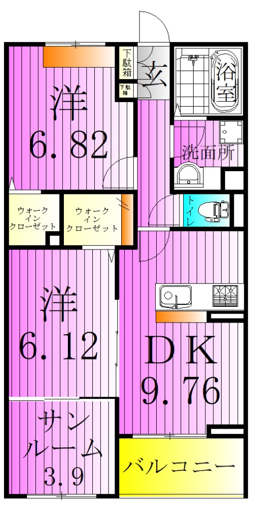 Ark　Bliss六町 間取り図
