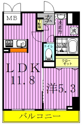 アビタ・ヴァン 間取り図