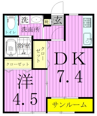 コーポＫ２ 間取り図