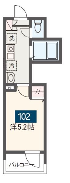 MELDIAみのり台Ⅱ 102号室 間取り