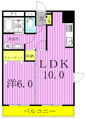 グラース 204号室 間取り