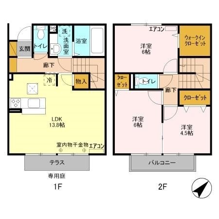 アルページュＢ棟 105号室 間取り