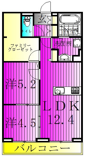 アミティエY 202号室 間取り