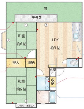 サンシティーチアキ 101号室 間取り