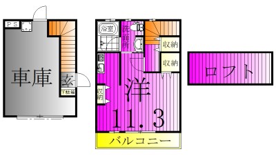 SKガレジオ　Ⅶ C号室 間取り