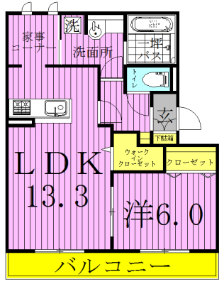 クレーストＳ 102号室 間取り