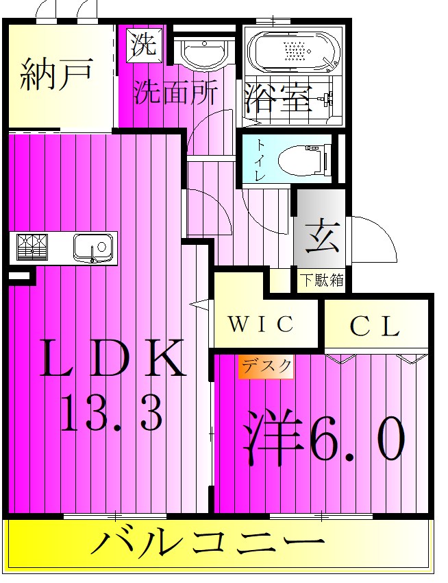 クレーストＳ 102号室 間取り