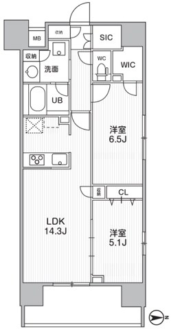 THEパームス熊野前 間取り図