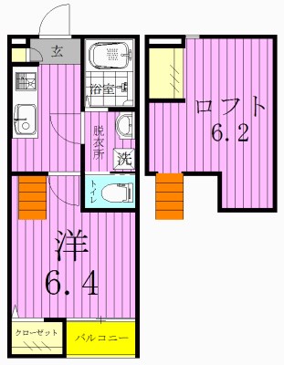 ＣＡＳＡ　ＭＩＹＡＳＨＩＴＡ　～カーサミヤシタ～ 102号室 間取り