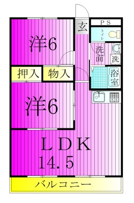 エクセレント富士見台 203号室 間取り