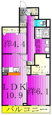 アイリスタ柏 103号室 間取り