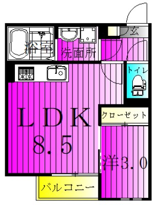 REGALEST　Feliz  101号室 間取り