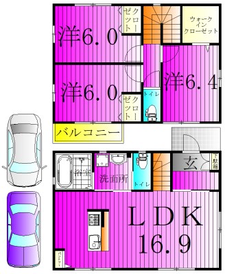 アドラブールB棟 間取り