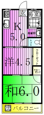上原コーポ 間取り図