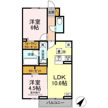 GH5 102号室 間取り