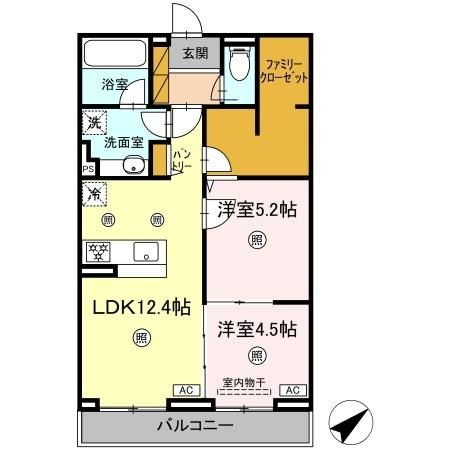 アミティエY 103号室 間取り