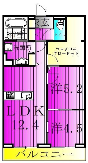 アミティエY 203号室 間取り