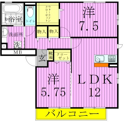 グランパティオＢ 間取り図