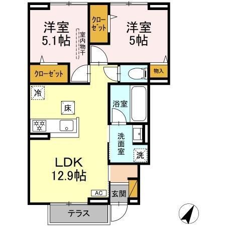 La Maison Masha 101号室 間取り