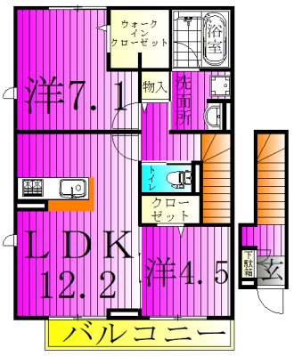 La Maison Masha 201号室 間取り