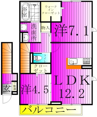 La Maison Masha 202号室 間取り