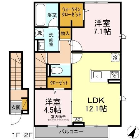 La Maison Masha 202号室 間取り